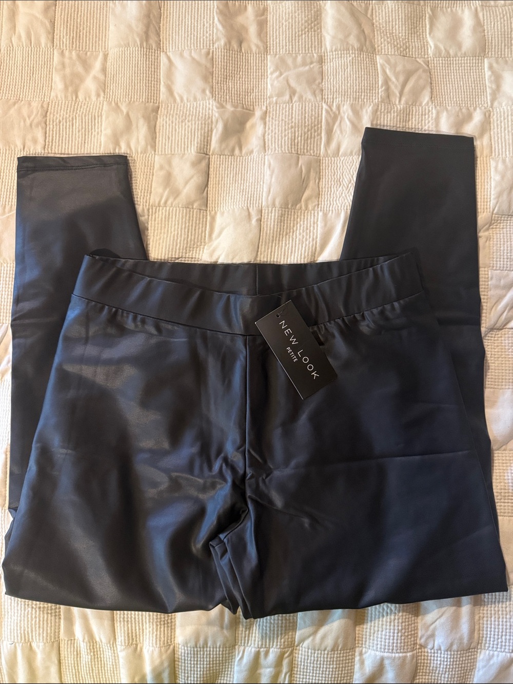 NWT New Look Black Faux Leather Jeggings